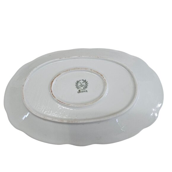 Bavaria Regency Gravy Boat Plate 16oz scallop edge gold trim Germany vtg Winterl - Picture 5 of 7